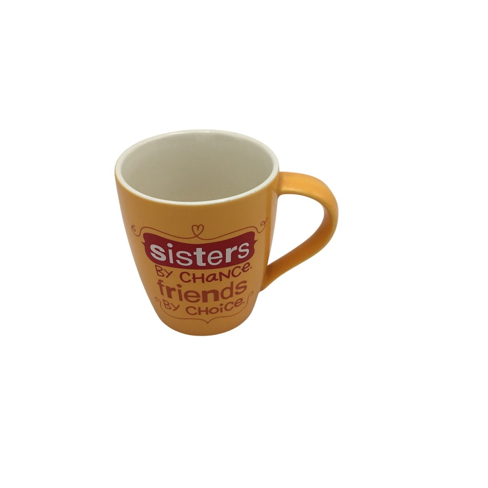 Hallmark Sisters by Chance Friends by‎ Choice Yellow Orange Ceramic Coffee Mug